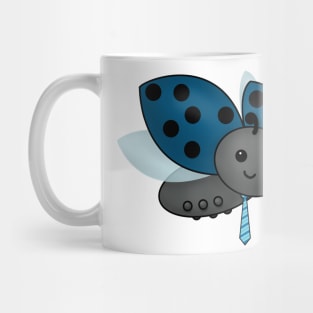 Blue Father Ladybug in a Necktie Mug